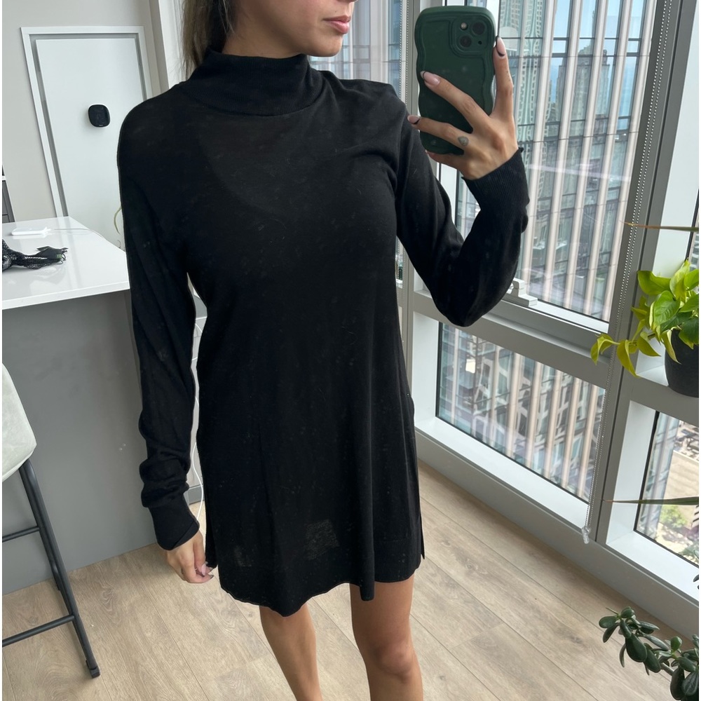 black turtle neck dress